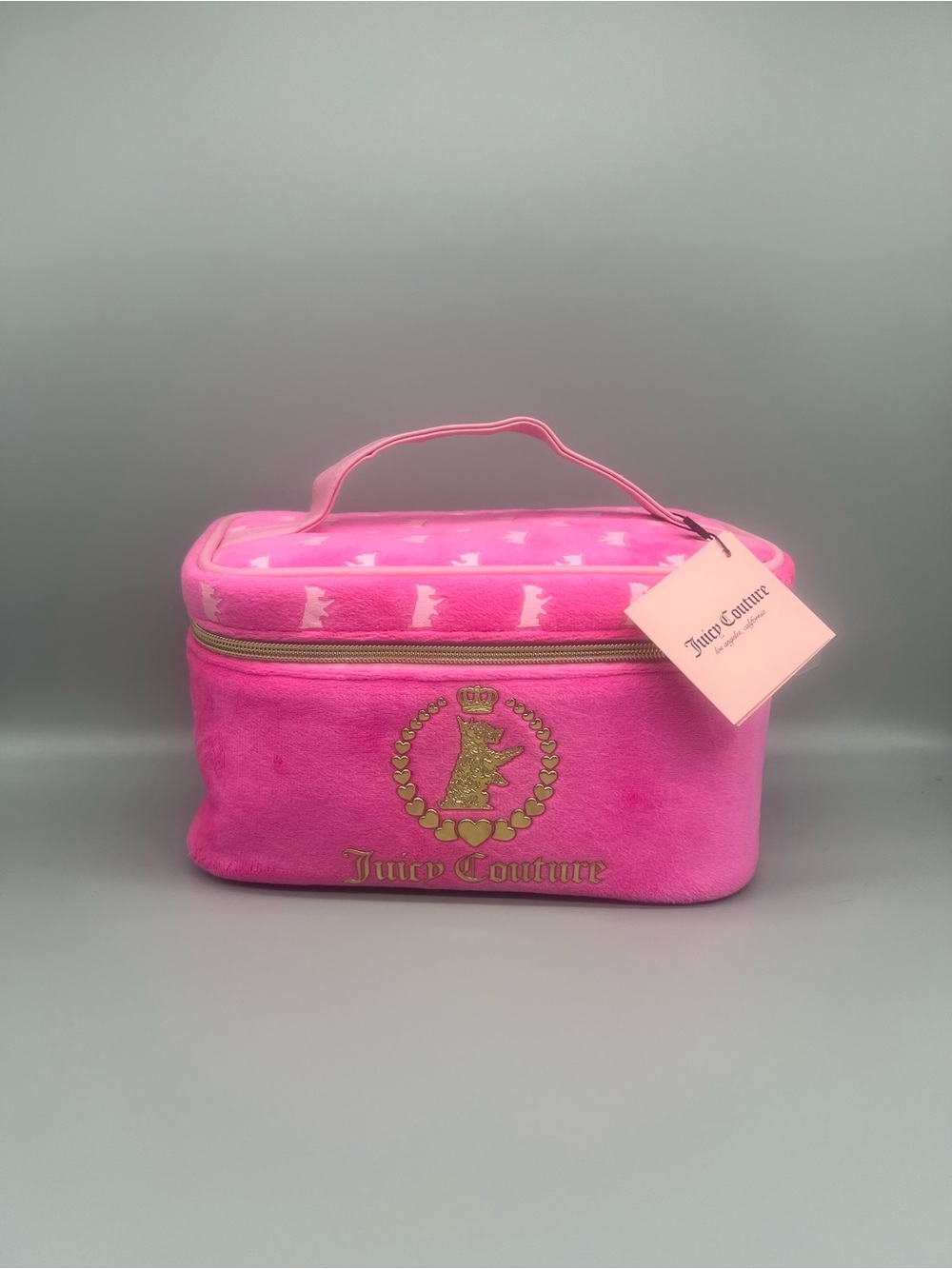 Juicy couture velour cosmetics bag
